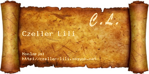 Czeller Lili névjegykártya